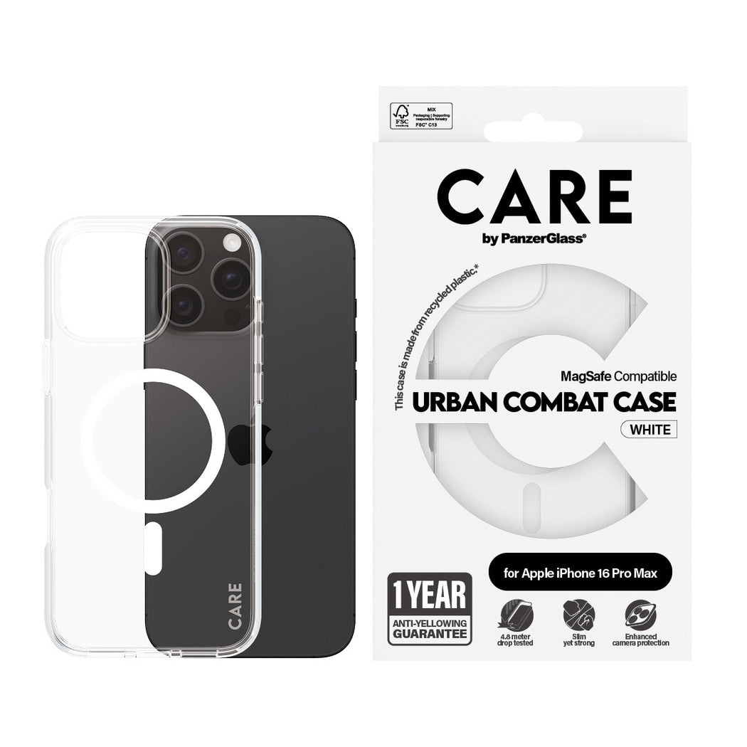 CARE by PanzerGlass® Case Flagship White MagSafe iPhone 16 Series