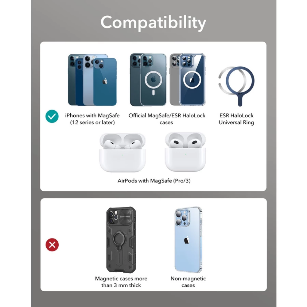 ESR HaloLock Wireless Power Bank Wallet