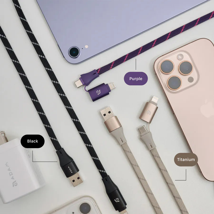 ADAM elements PeAk MF401 4-in-1 60W Magnetic Flat Charging Cable