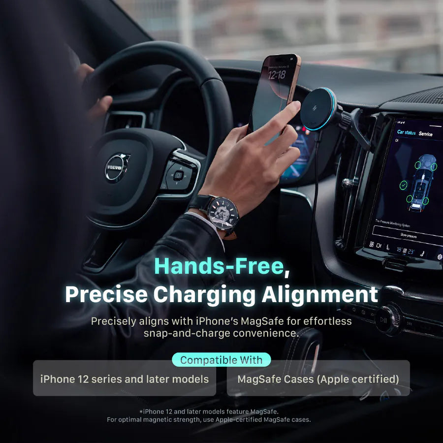 ADAM elements CQ2 Qi2 Magnetic Charging Car Mount