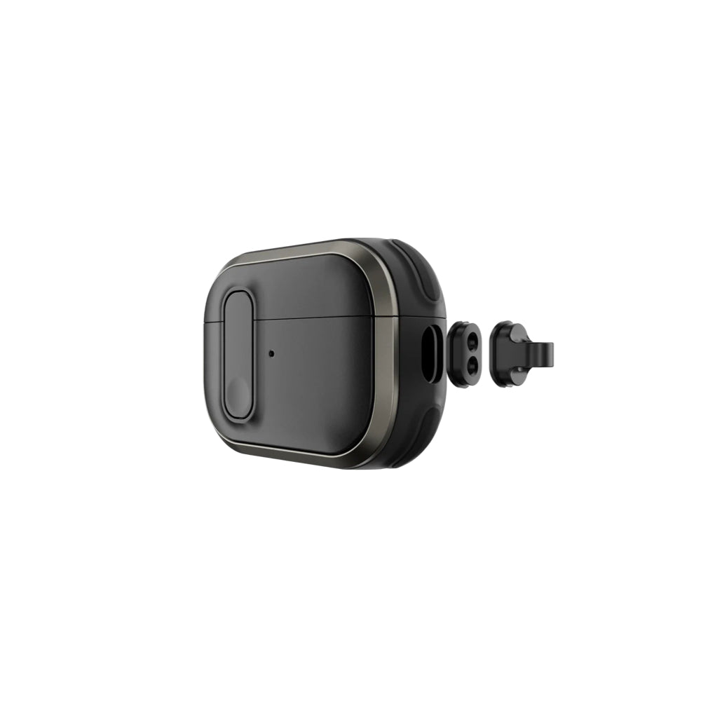 Mageasy AirPods Pro 2 Odyssey with Wrist Strap Magnetic Closure - Metal Black