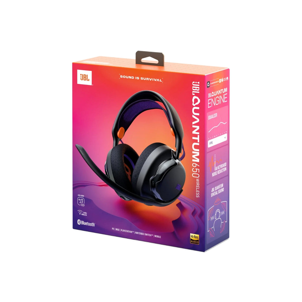JBL Quantum 650 Wireless Gaming Headset - Black