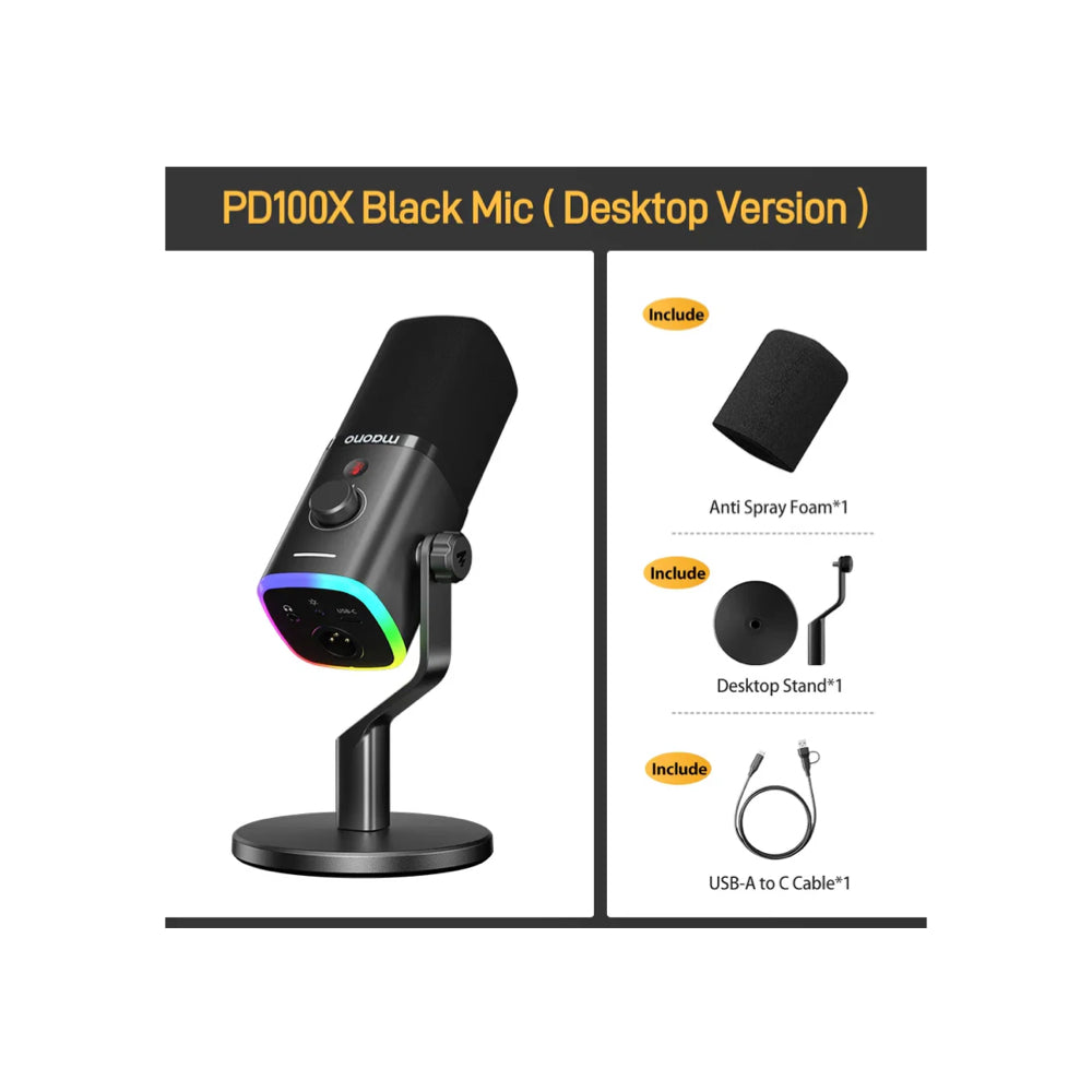 MAONO PD100X USB/XLR Dynamic Microphone MAO-PD100X(BLK)