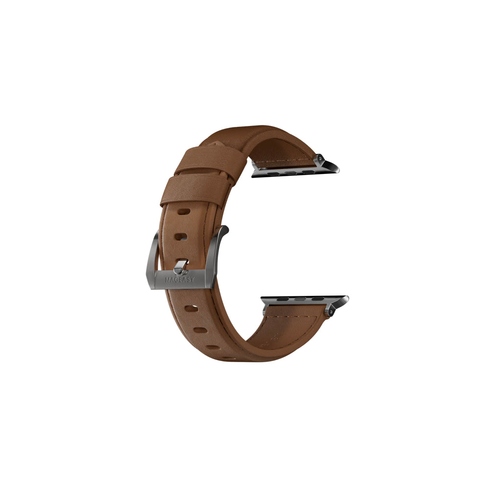 MAGEASY Nappa Calfskin Leather Apple Watch Band