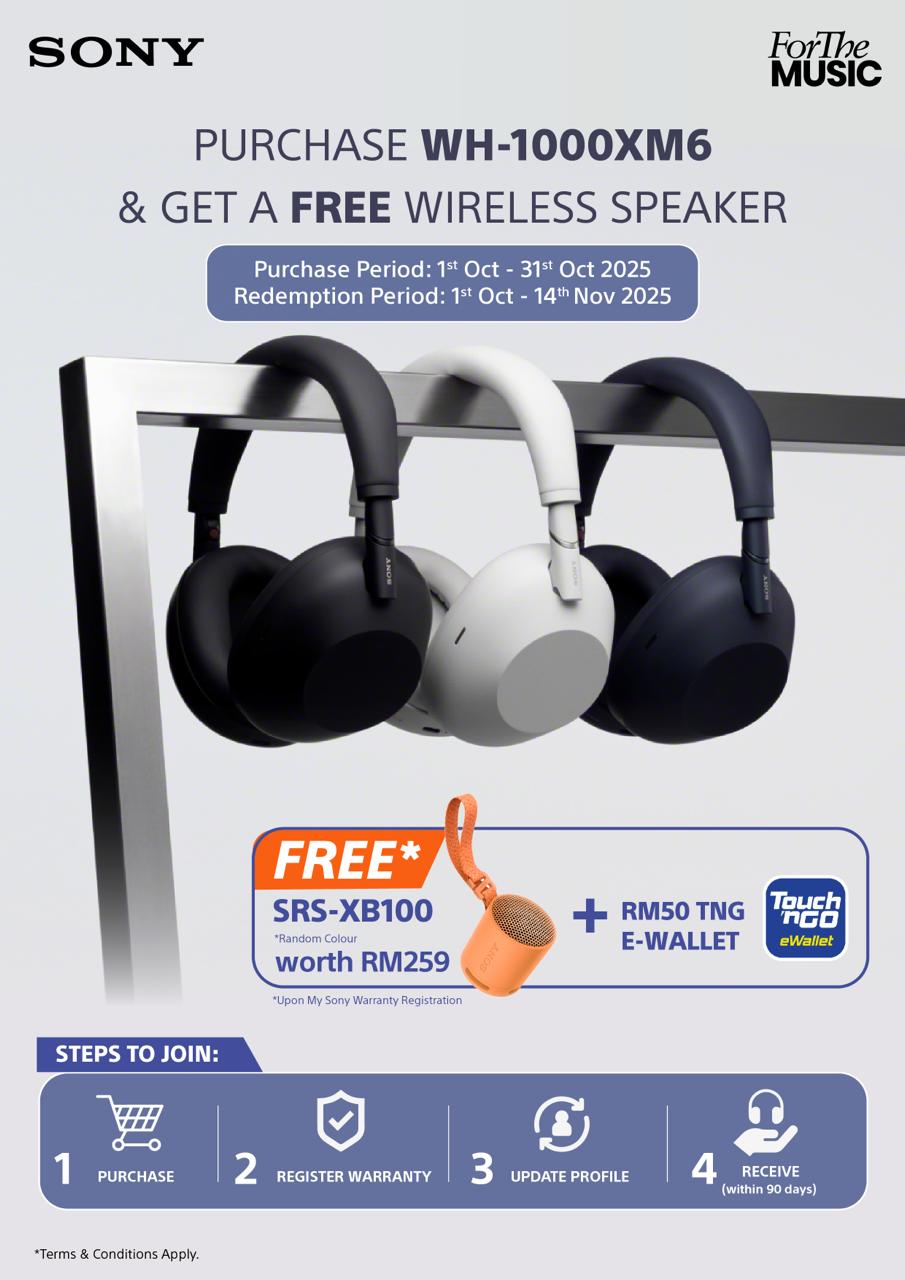 Sony WH-1000XM6 Wireless Noise Cancelling Headphones
