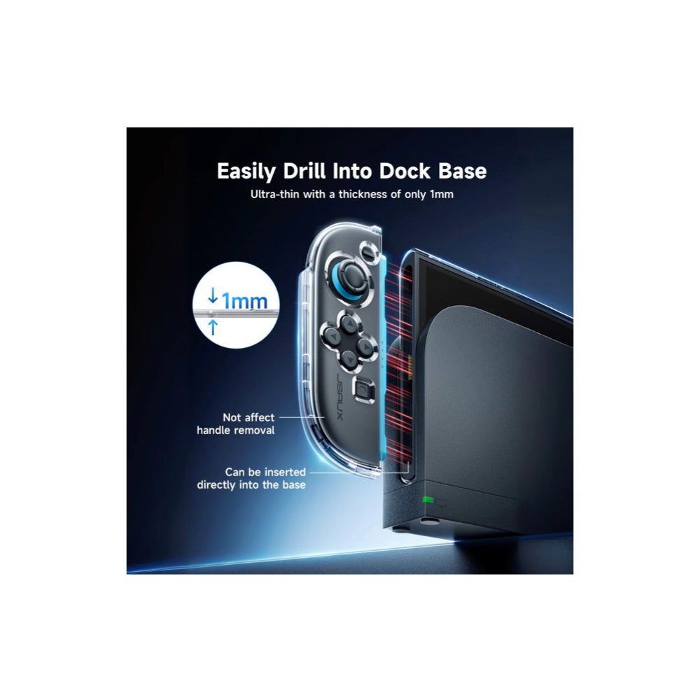 Jsaux Switch2 Ergonomic Controller Full-Cover Case Set (Crystal)