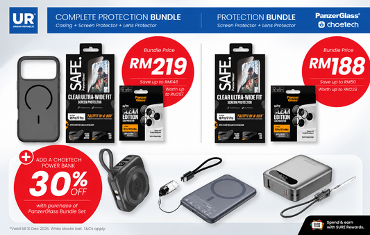 PanzerGlass Protection Bundles + 30% OFF Choetech Power Bank