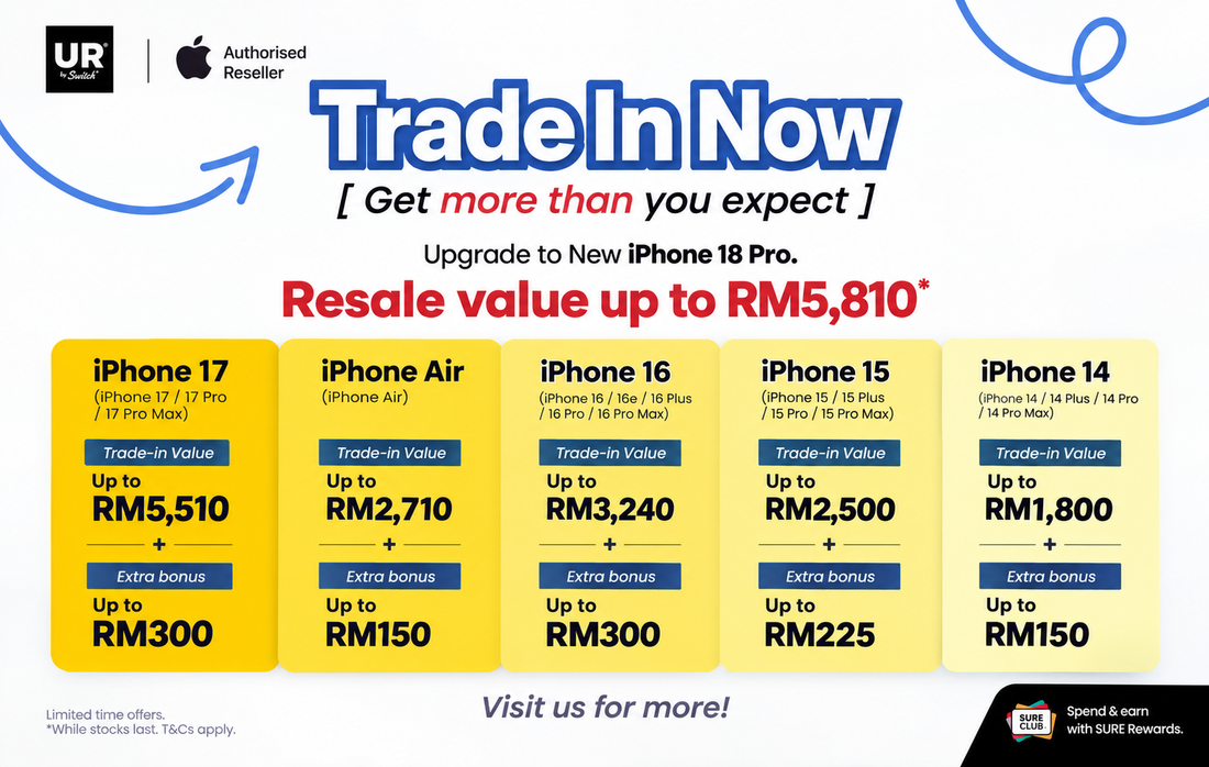 Trade In Your Old iPhone & Save Up to RM5,810 on iPhone 18 Pro