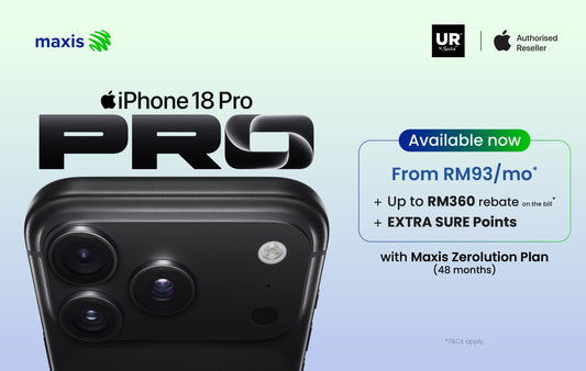 iPhone 18 Pro Max from RM93/month with Maxis Zerolution