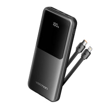 Vention Power Bank with Built-in USB-C and Lightning Cables 22.5W