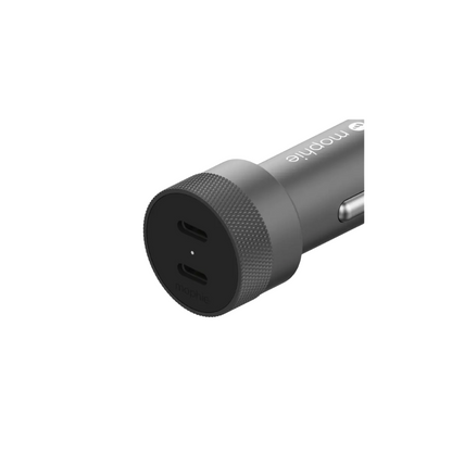 Mophie-ACC-Car Charger-Dual USB C-40W-space gray