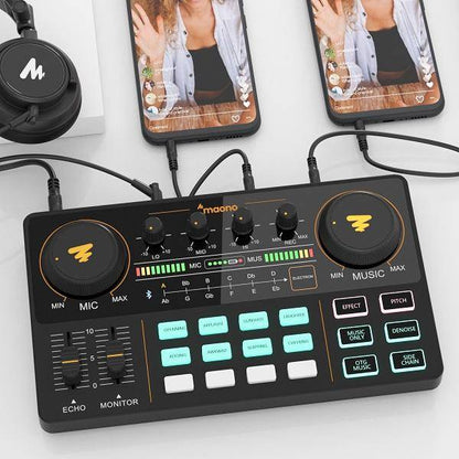 Maono All-In-One Sound Card with Microphone Starter Bundle Set