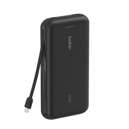 Belkin BoostCharge Power Bank 20K PD30W W/Integrated Cable - Black
