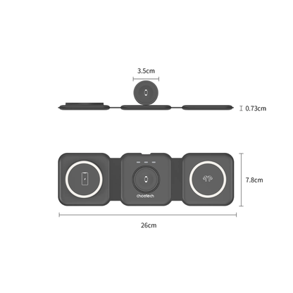 CHOETECH T588-F 3-in-1 Magnetic Wireless Charger 15W