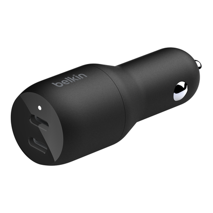 Belkin Dual USB-C Car Charger 18W X2 - Black