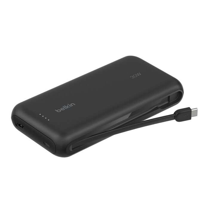 Belkin BoostCharge Power Bank 20K PD30W W/Integrated Cable - Black
