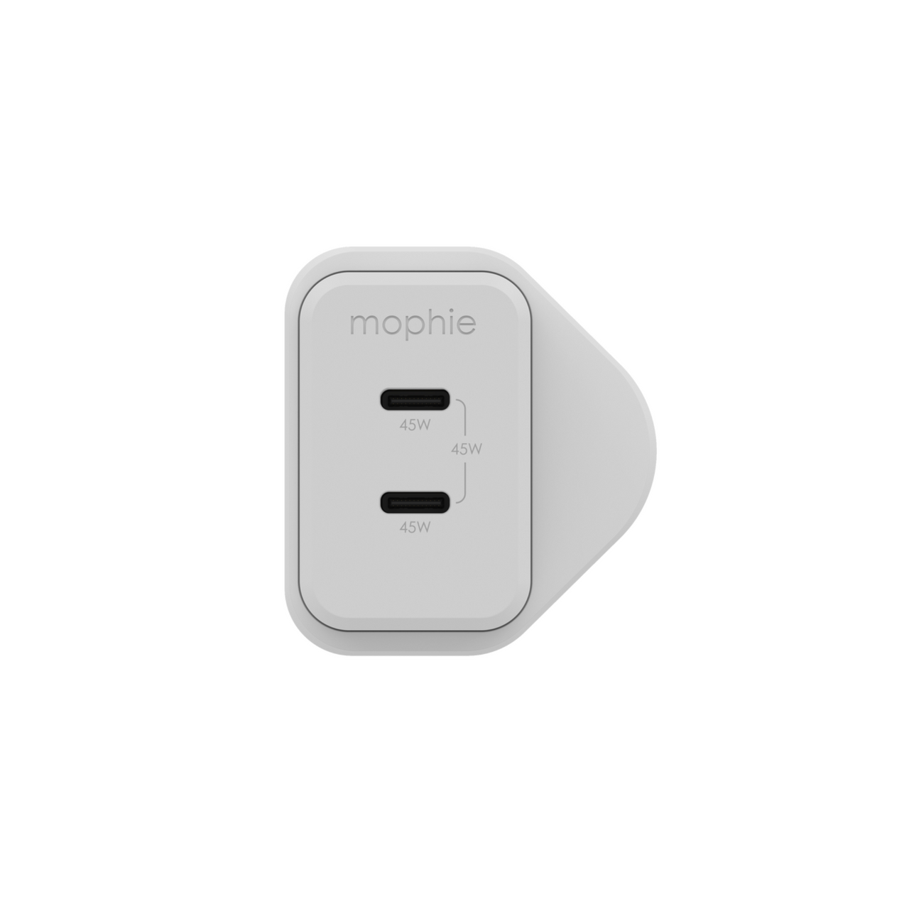 Mophie-ACC-Power Adapter-USB-C-PD-DUAL-45W-GAN-White-UK