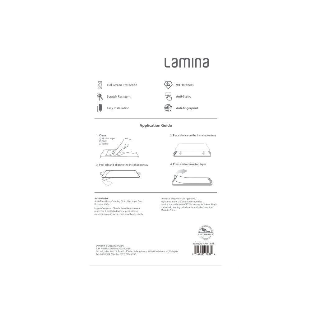 Lamina Tempered Glass for iPhone 15 Series - Matte