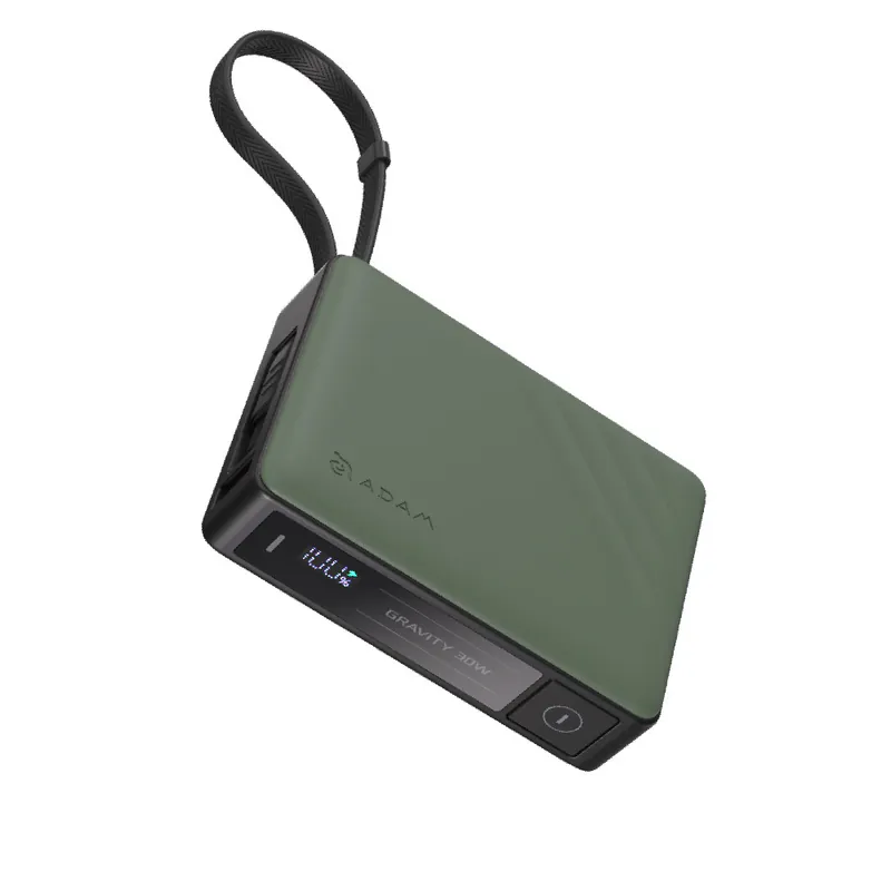 ADAM elements GRAVITY 30W Fast Charging Power Bank with Built-In Cable