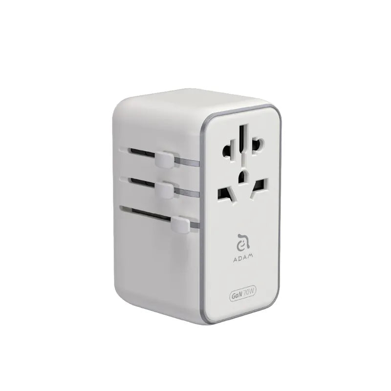 ADAM elements T70L 70W Universal Travel Adapter with Built-In USB-C Cable
