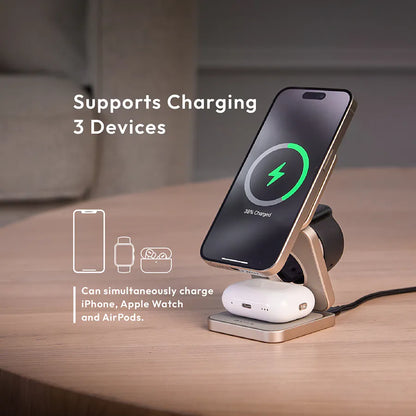 ADAM elements Mag 3 Pro Qi2 3-in-1 Foldable Travel Charging Station
