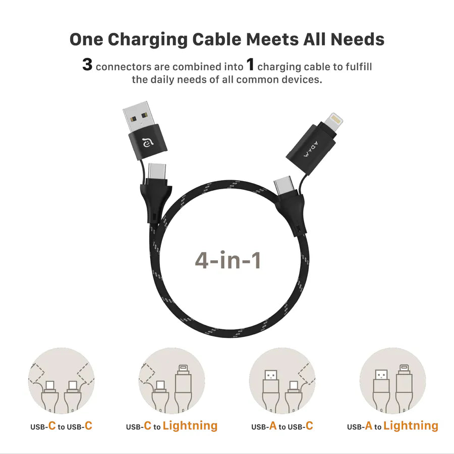 ADAM elements  PeAk MS401 4-in-1 60W Magnetic Charging Cable