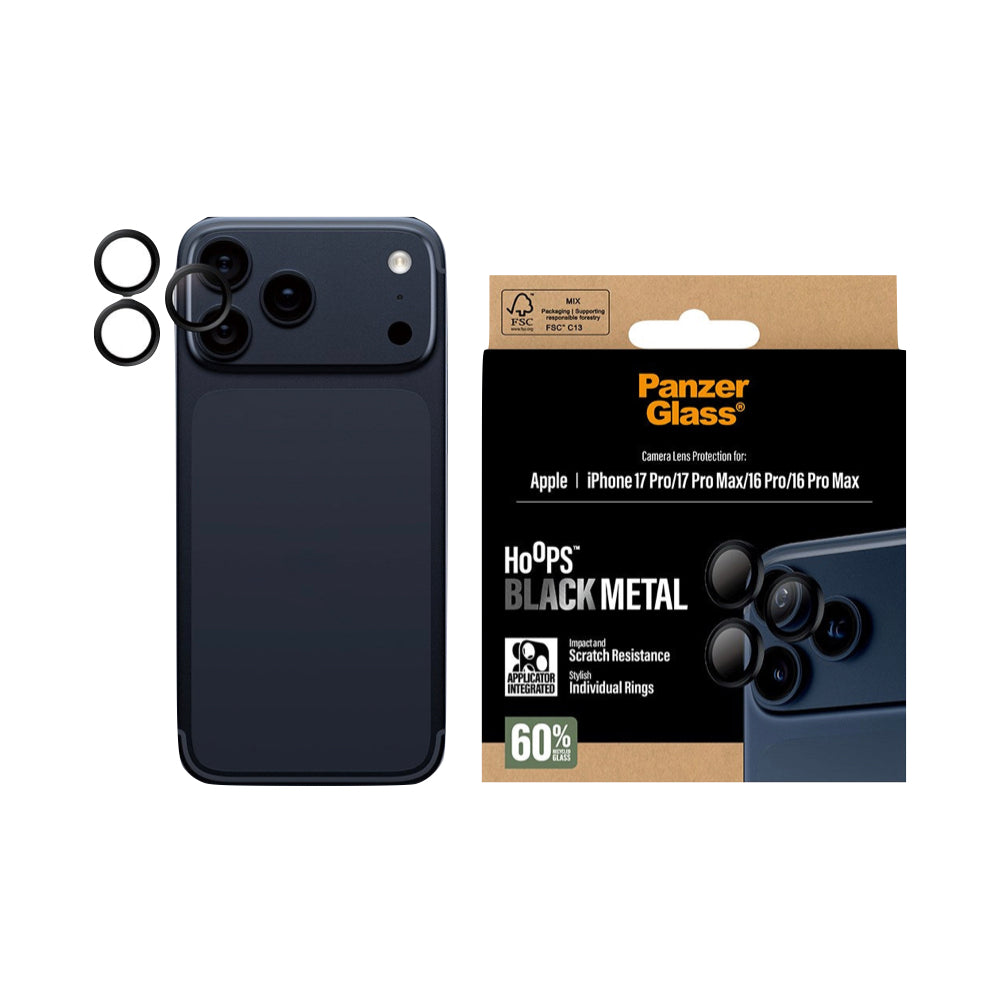 PanzerGlass® Hoops® Black Camera Lens Protector iPhone 17 Pro & iPhone 17 Pro Max