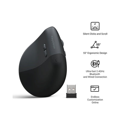 Keychron BM27 Ergonomic | Wireless Mouse