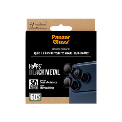 PanzerGlass® Hoops® Black Camera Lens Protector iPhone 17 Pro & iPhone 17 Pro Max