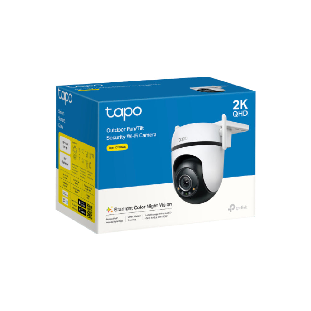 TPLINK IP Camera Outdoor 2K Qhd Pan/Tilt Security Wi-Fi With Starlight Color Night Vision ( TL-TAPO C520WS )