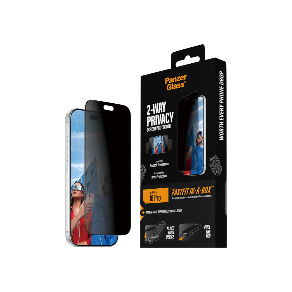 PanzerGlass Apple iPhone 18 Pro / Pro Max UWF w. Fastfit In-A-Box - Privacy