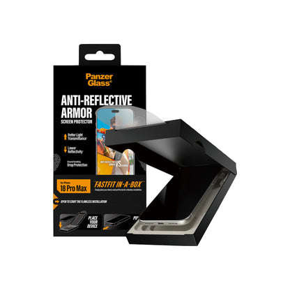 PanzerGlass Apple iPhone 18 Pro / Pro Max w. Fastfit In-A-Box - Anti-Reflective Armor