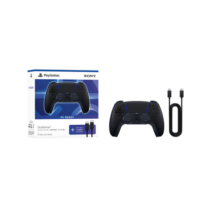 Sony DualSense® Wireless Controller – Midnight Black + USB Cable for PC (ASIA-00500)