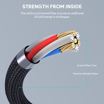 Aukey 1m Armid Fiber Core USB-C toLightnning Cable