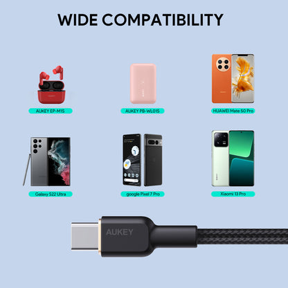 Aukey Nylon Braided USB-A to USB-C Cable