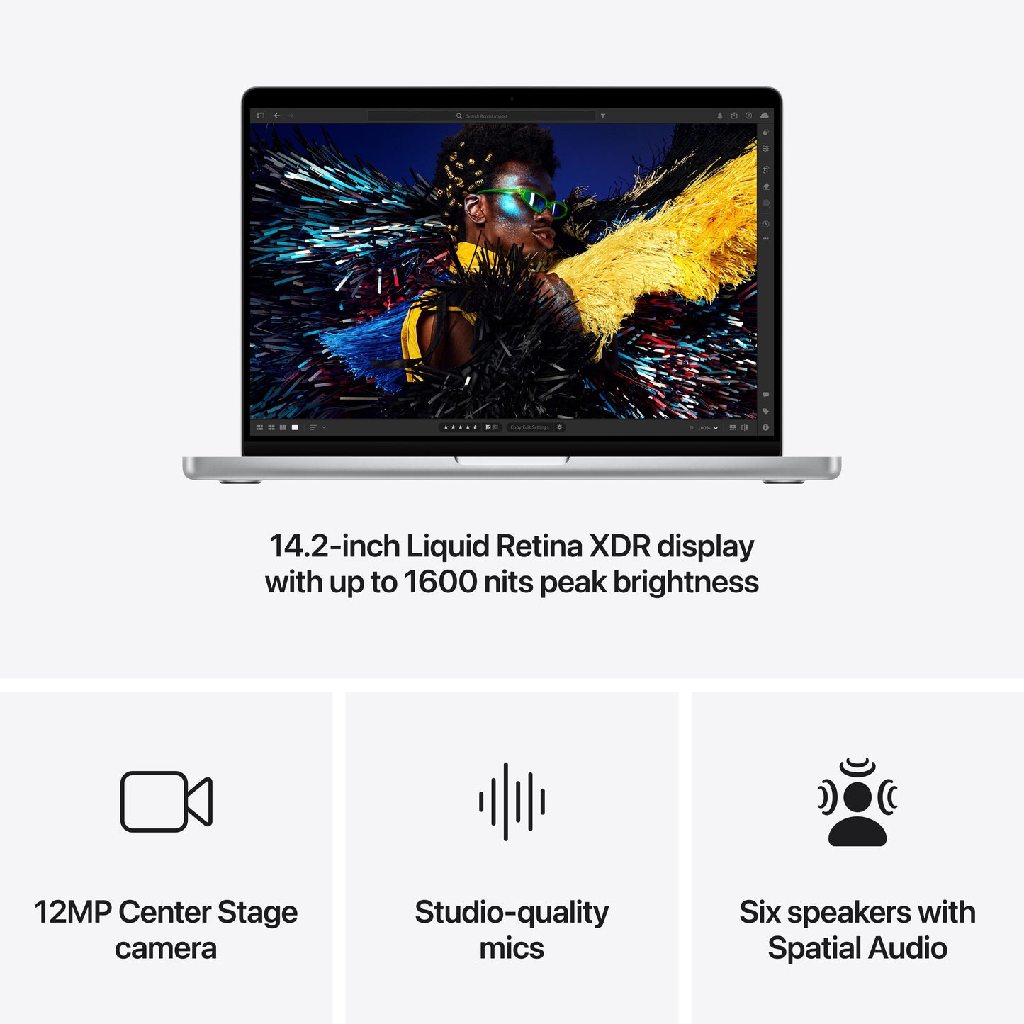 14-inch MacBook Pro: Apple M4 Pro chip with 14‑core CPU and 20‑core GPU, 1TB SSD - Silver