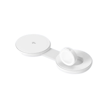 Mazer MagPadDuo 2in1 qi2 Foldable Wireless Charging Pad - White
