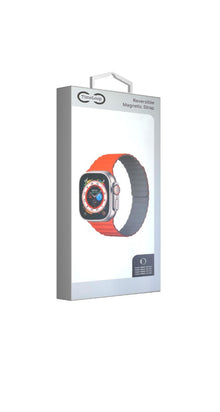 TimeLoop Apple Watch Reversible Magnetic Strap 41mm/40mm/38mm (Grey/Orange)