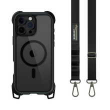 Mageasy iPhone 16 Pro Max Odyssey M +Strap| Magsafe Metal Black/ Black