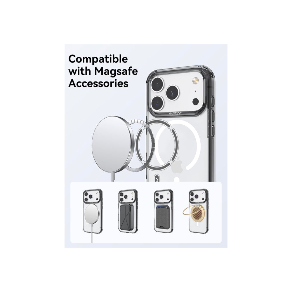 Raptic Air Clear Magsafe for iPhone 17 Pro - Black