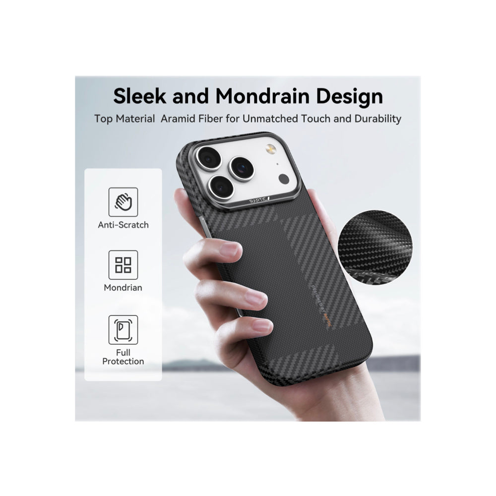 Raptic Aramid Fiber Geotik Magsafe Case for iPhone 17 Pro Max - Mondrian