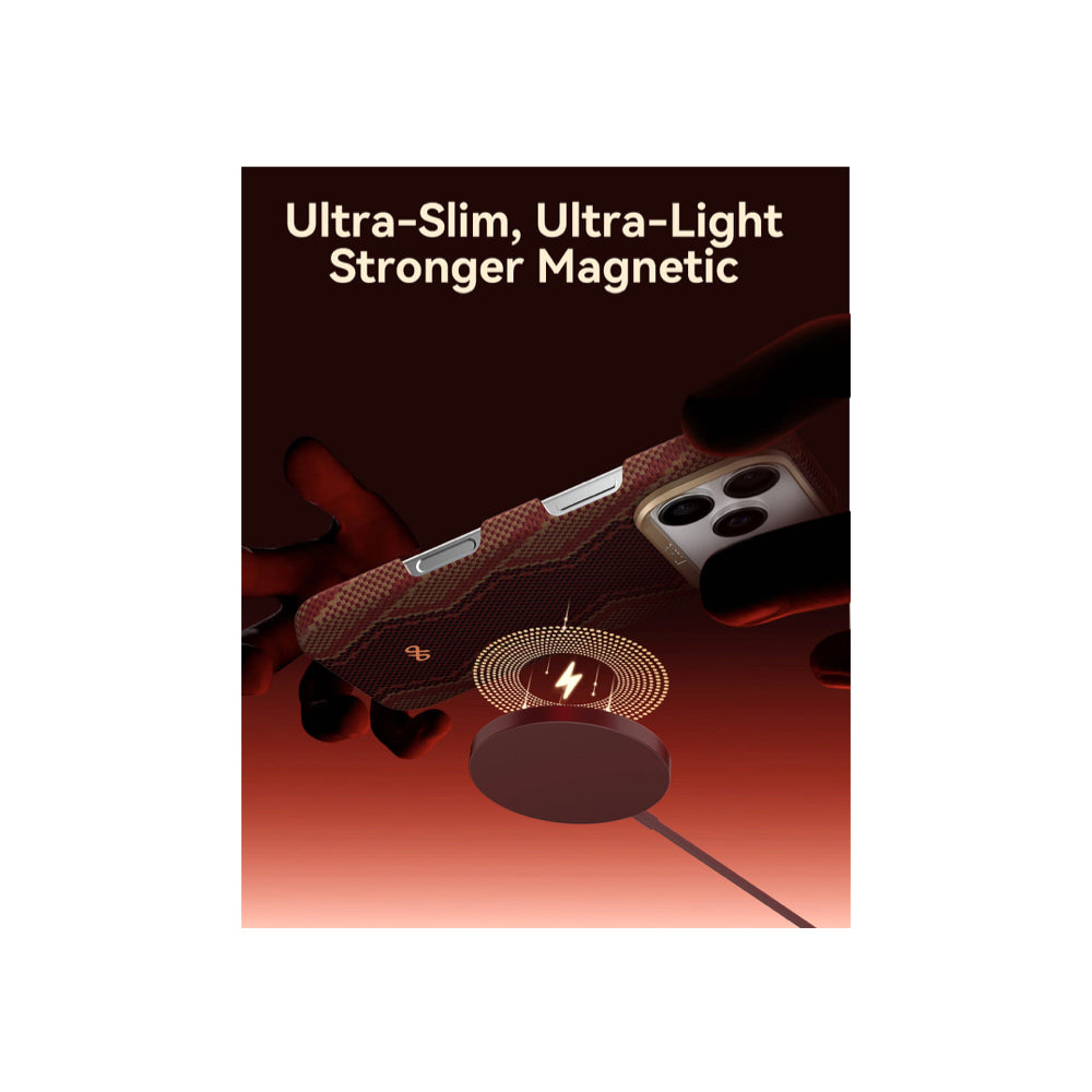 Raptic Aramid Fiber Skin-Bionic Magsafe Case for iPhone 17 Pro - Snake