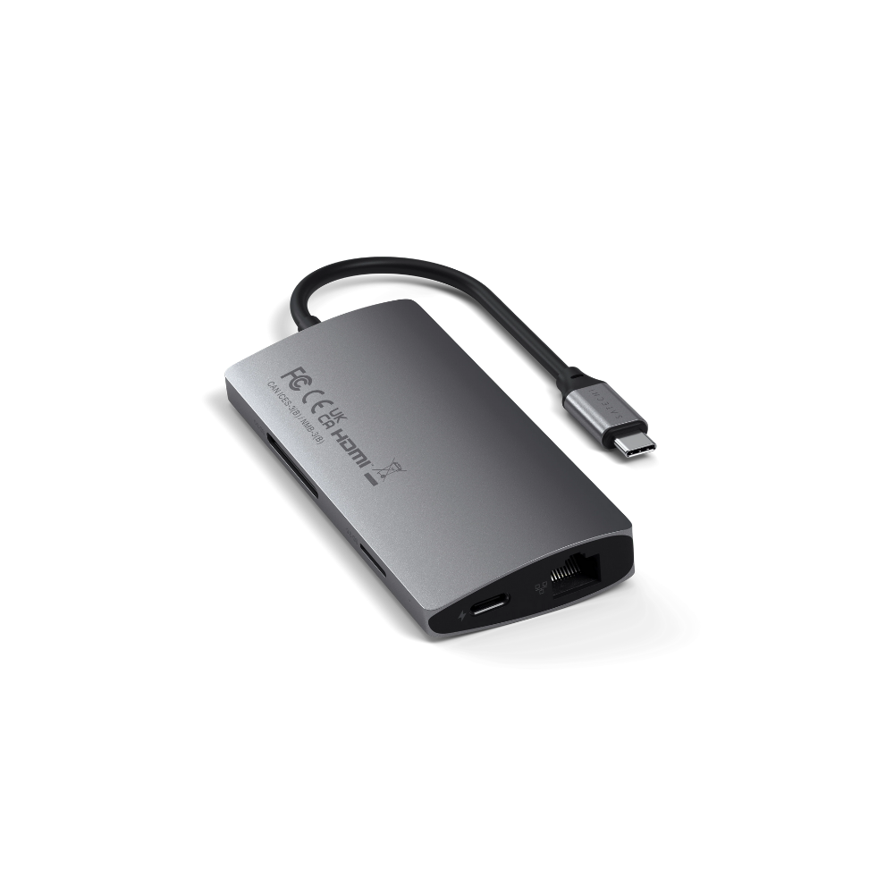 Satechi Type-C Multi-Port Adapter 4K Ethernet V2 (Space Grey)
