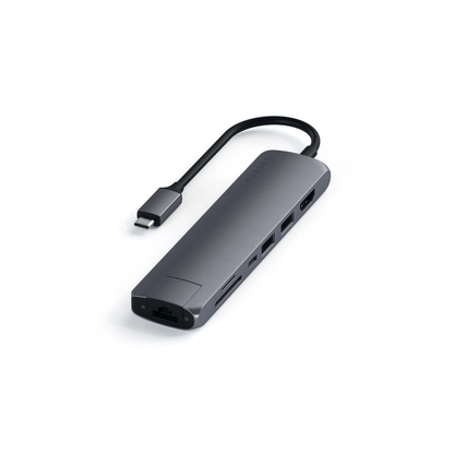 Satechi Type-C Slim Multiport with Ethernet Adapter (Space Grey)