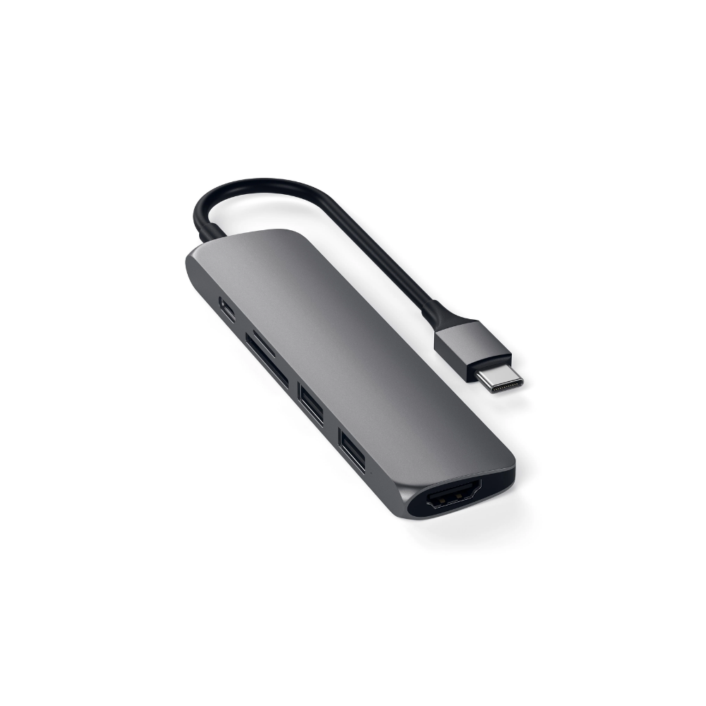 Satechi Type-C Slim Multimedia Adapter V2 (Space Grey)