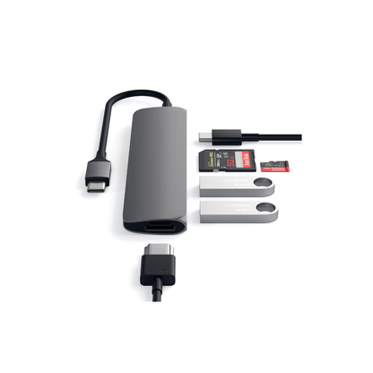 Satechi Type-C Slim Multimedia Adapter V2 (Space Grey)