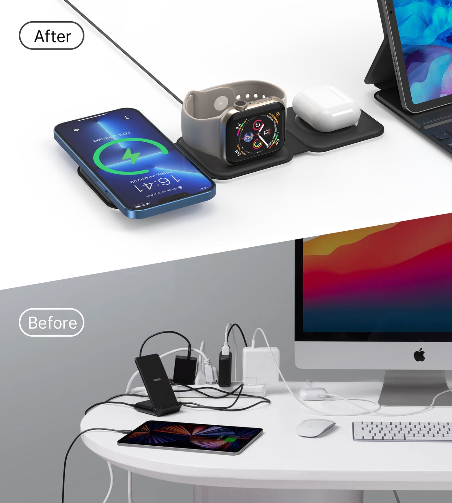 CHOETECH T588-F 3-in-1 Magnetic Wireless Charger 15W