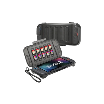 Jsaux Shock-Absorbent Storage Case for Switch 2 (Clear Black)