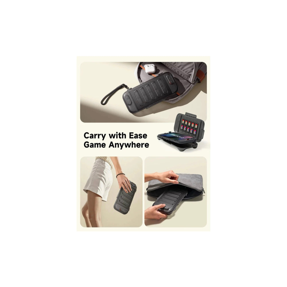 Jsaux Shock-Absorbent Storage Case for Switch 2 (Clear Black)