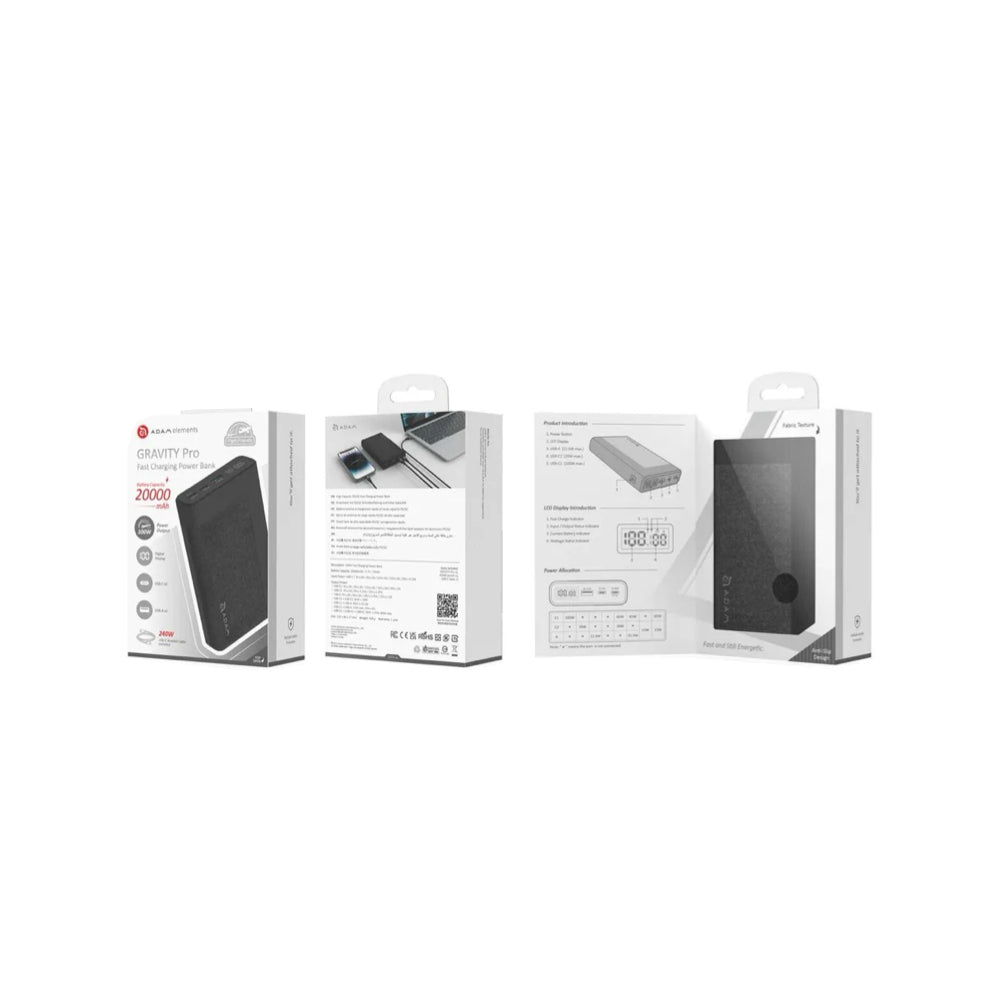 ADAM elements Gravity Pro 100W Fast Charging Power Bank 20000mAh